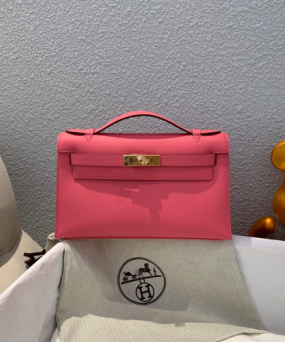 에르메스 미니 켈리백22 립스틱 핑크 금장 앱송